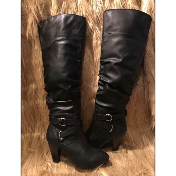 Rampage ElleSandra Knee High Boots, Black - Picture 4 of 7